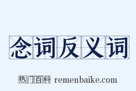 念词反义词是什么意思的图片